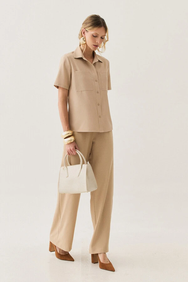 Camisa de Alfaiataria Bolso