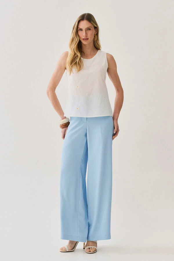 Pantalona de Alfaitaria Botão Forrado