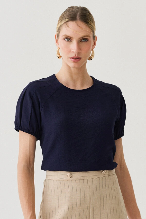 Blusa Manga Raglan Pregas Elástico