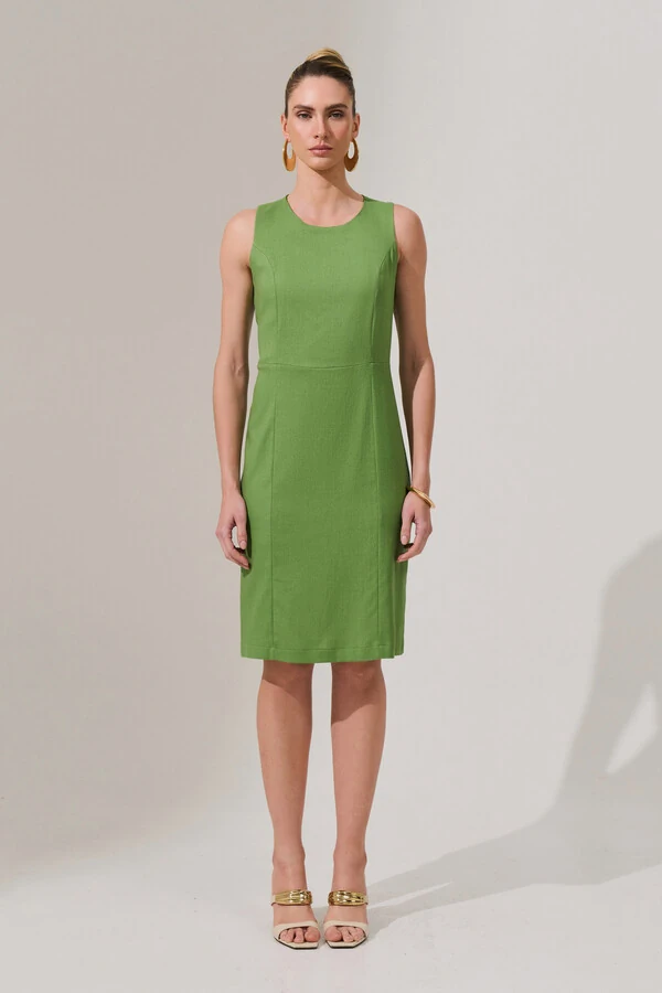 Vestido de Linho Recortes