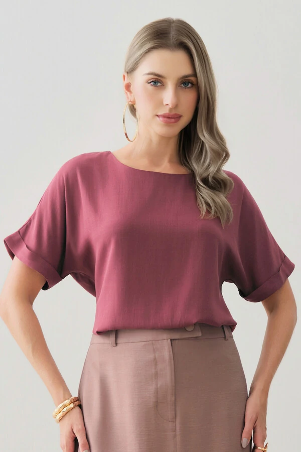 Blusa Manga Morcego Dobrada