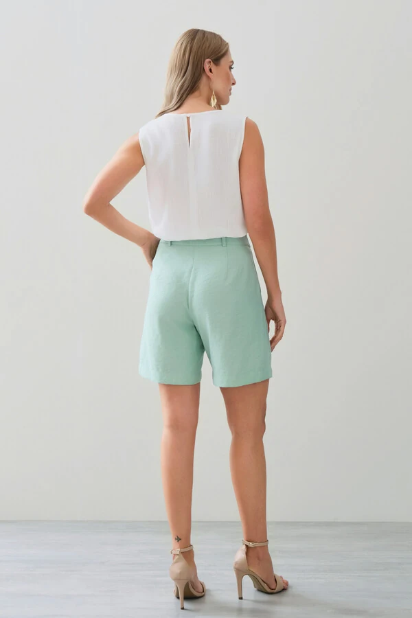 Regata Assimétrica Decote V Ombro Pregas