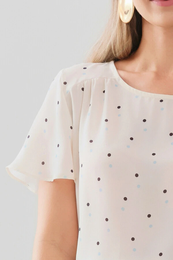 Blusa Poa Ombro Franzido