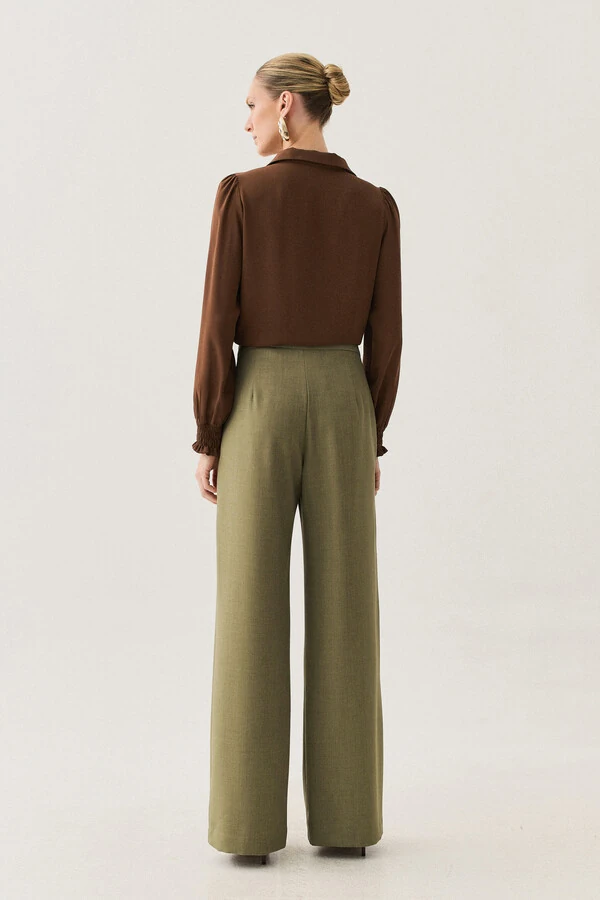 Pantalona de Alfaiataria Cinto Fino Gold