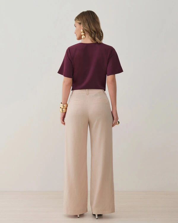 Blusa Assimétrica Pregas Ombro Esquerdo