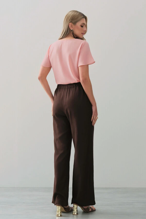 Blusa Manga Evasé Decote Cavado