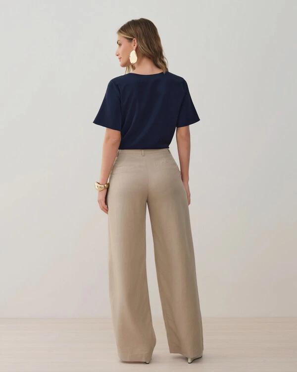 Blusa Assimétrica Pregas Ombro Esquerdo