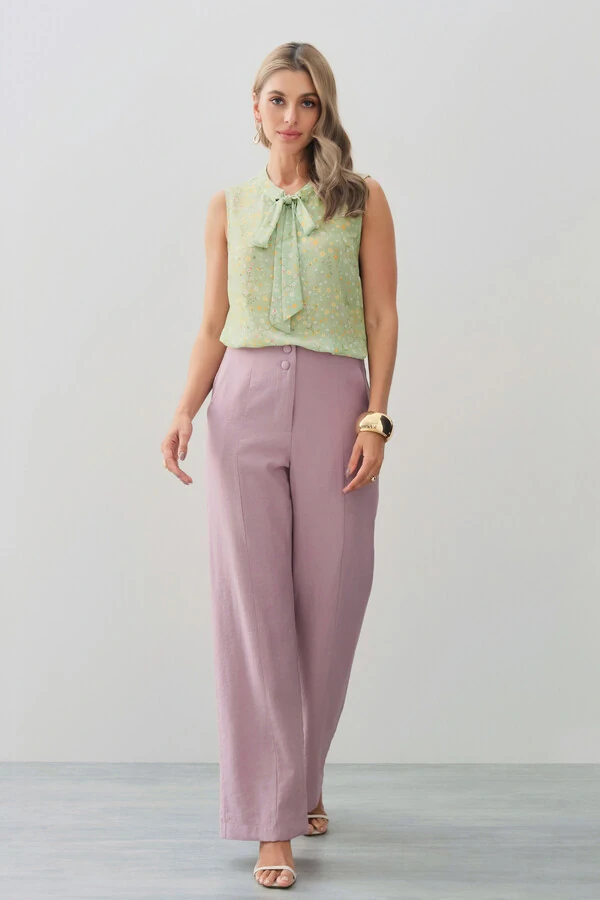 Regata Floral Gola Baixa Laço