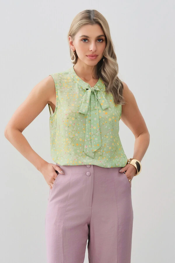 Regata Floral Gola Baixa Laço