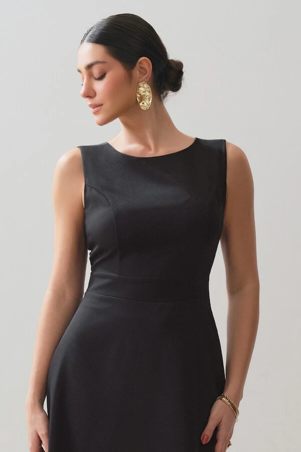 Vestido Midi Regata de Alfaiataria Recortes