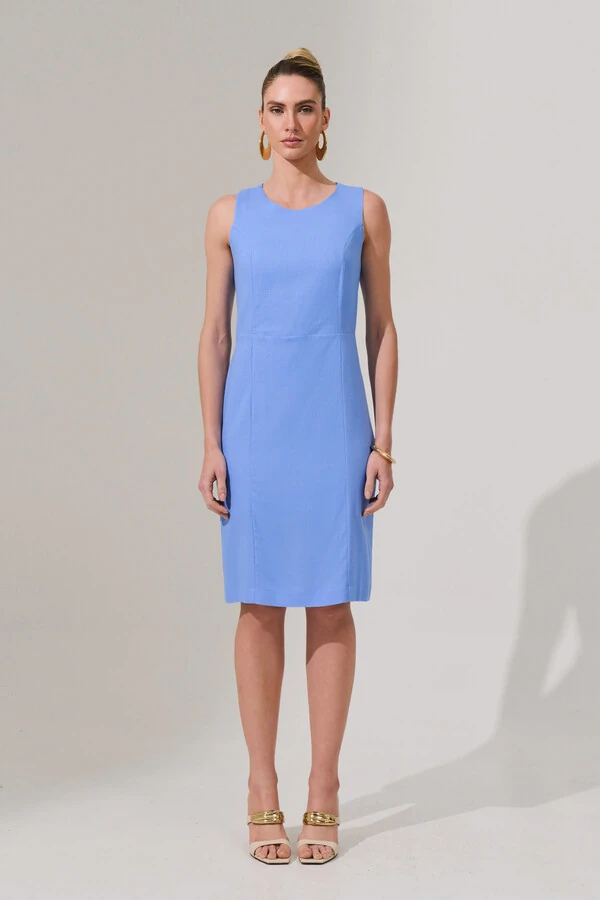 Vestido de Linho Recortes