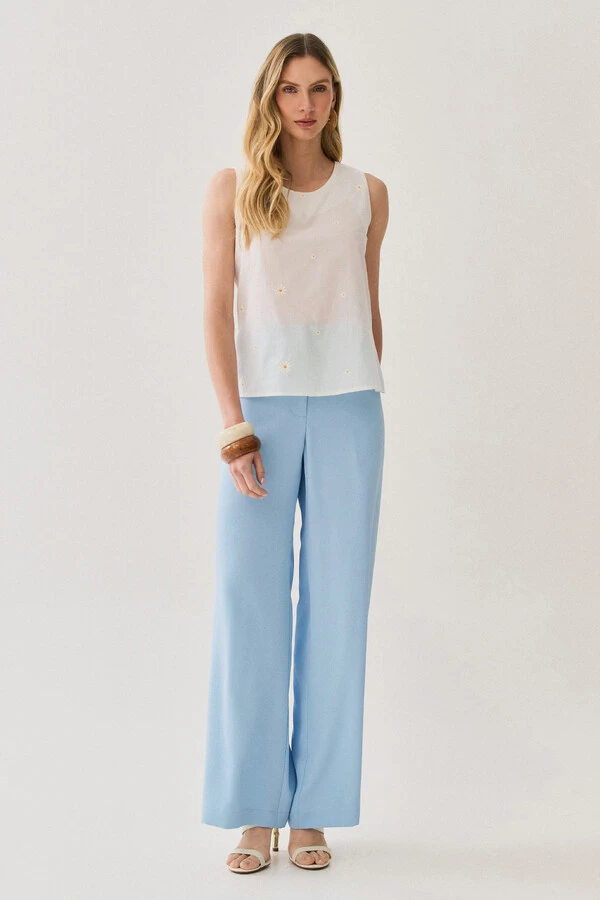 Pantalona de Alfaitaria Botão Forrado