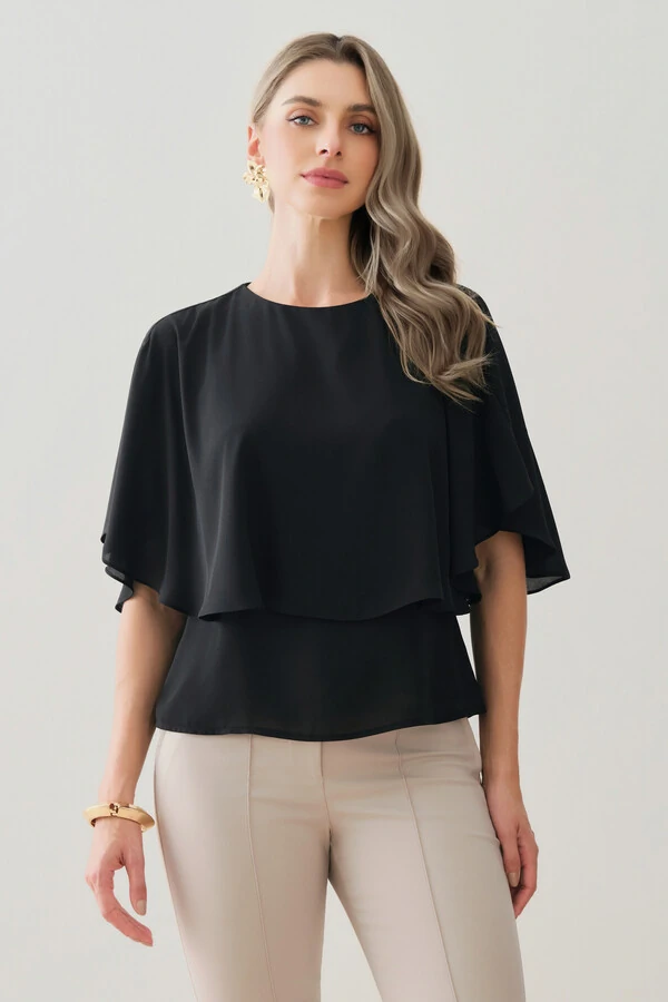 Blusa Dupla Godê Manga Morcego