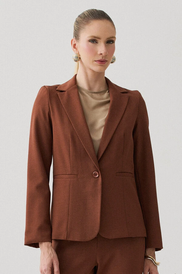 Blazer de Alfaiataria Bolso Embutido