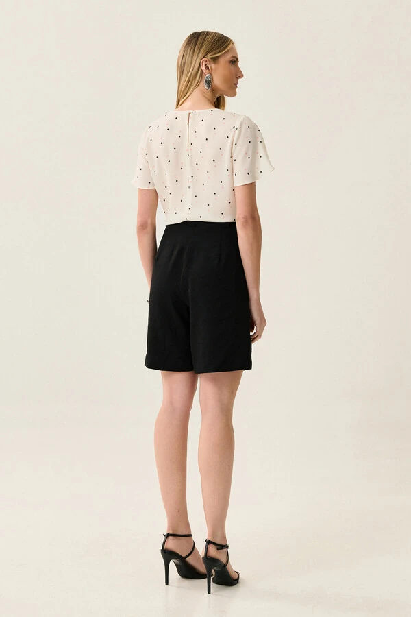 Blusa Poa Ombro Franzido