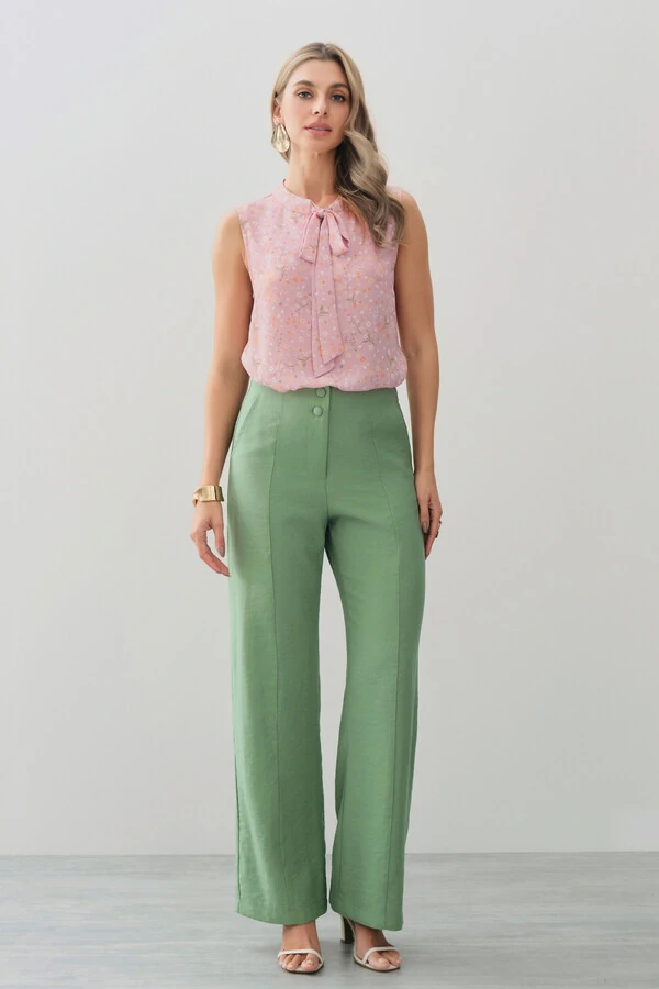 Regata Floral Gola Baixa Laço