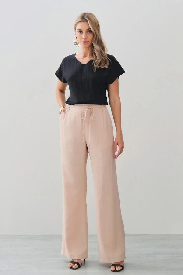 Blusa Manga Morcego Decote V Recorte