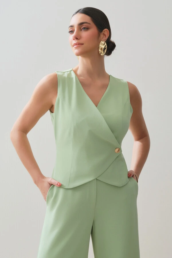 Conjunto de Alfaiataria de Colete e Pantalona Gold