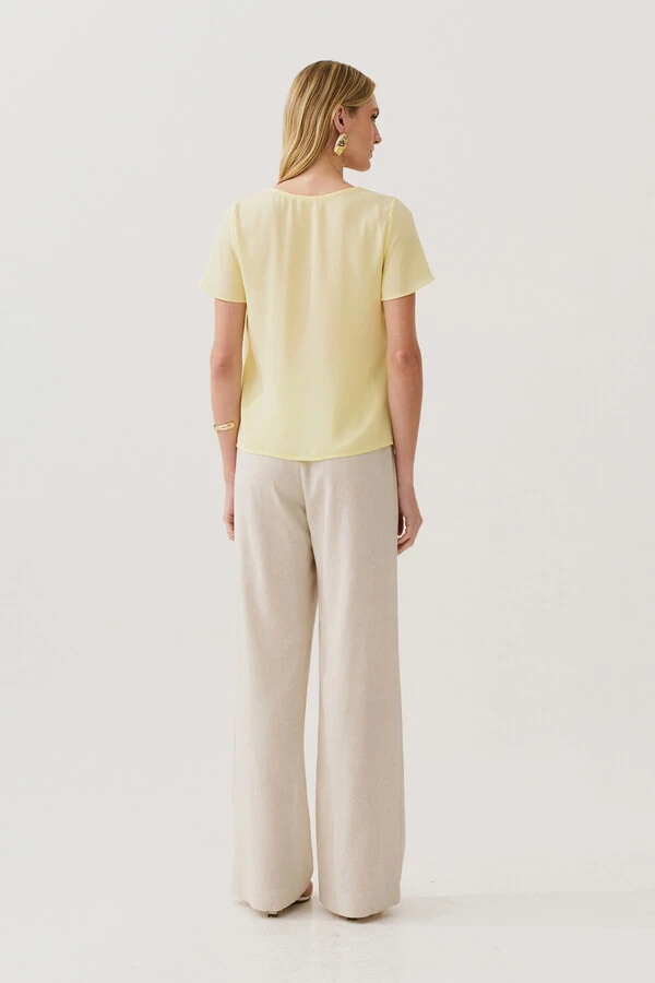 Blusa Decote Pregas