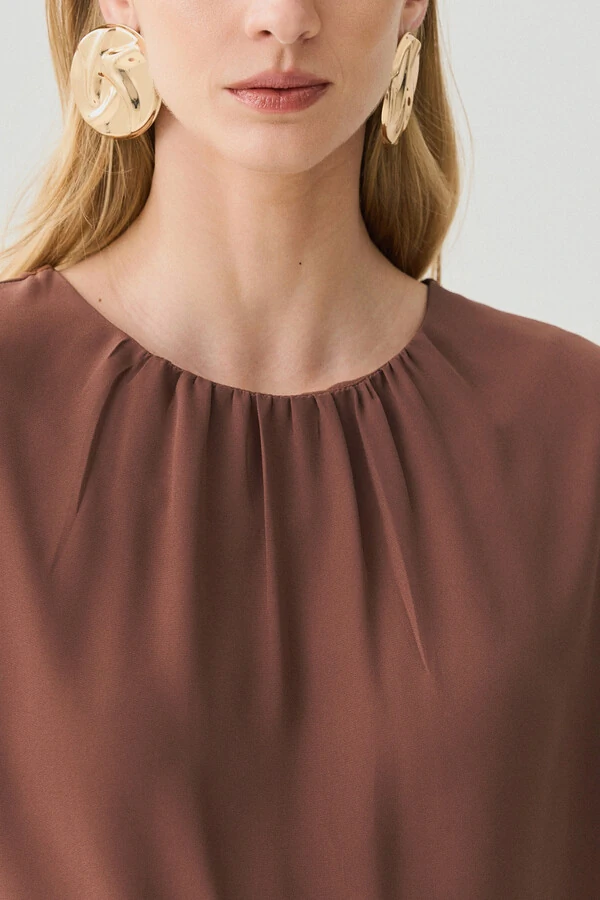 Blusa Decote Franizido