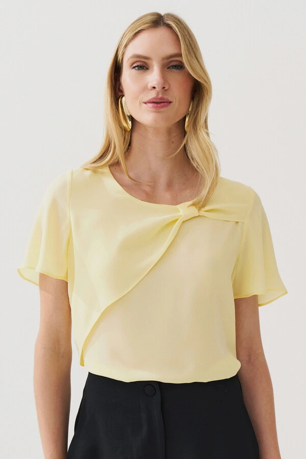Blusa Transpassada Laço