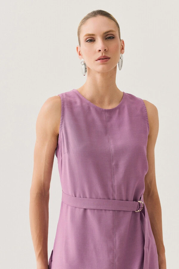 Conjunto de Alfaiataria de Regata Recorte Cinto Fivela