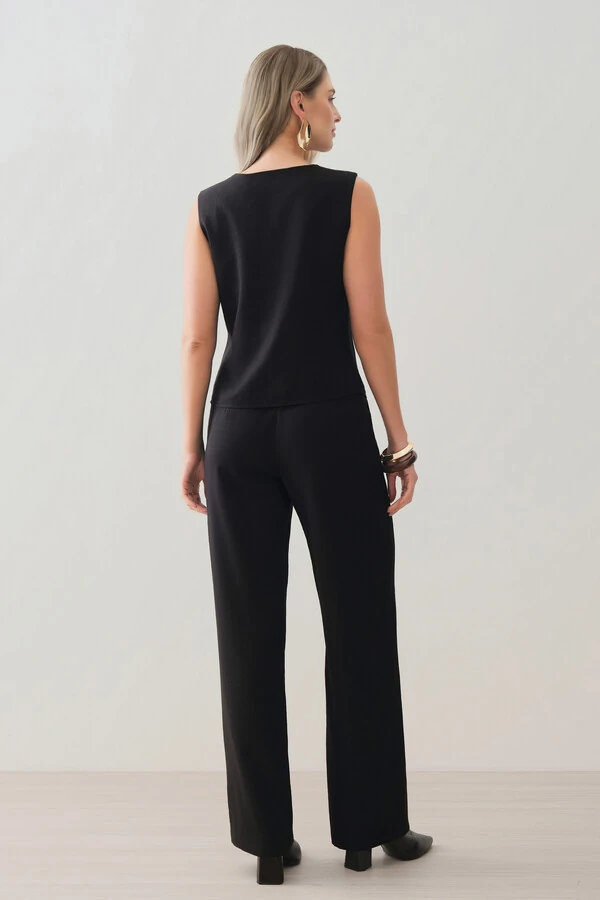 Conjunto de Camisa Regata Assimétrica Pence Mini Botões Gold