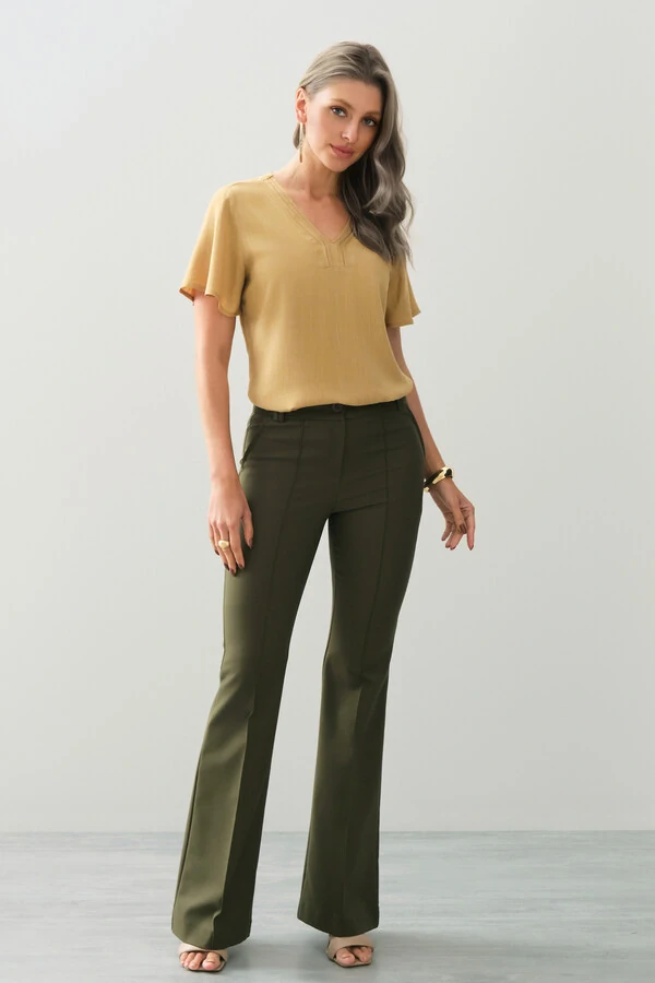 Calça flare double