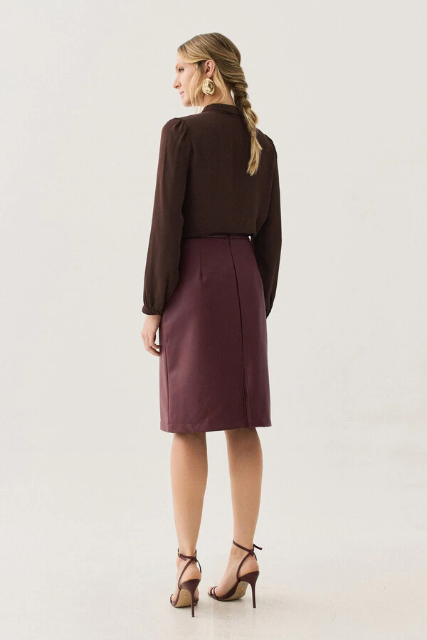 Saia de Couro Recortes