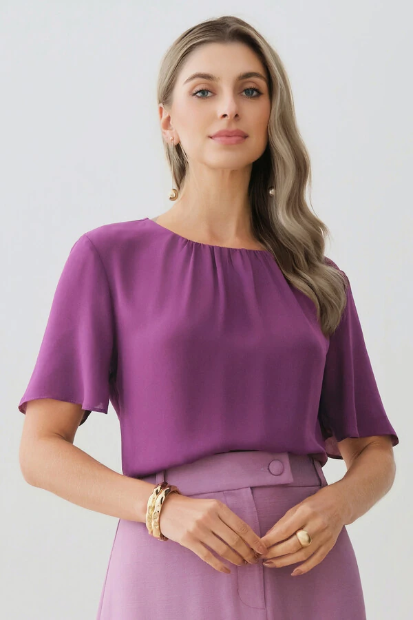 Blusa Decote Franizido