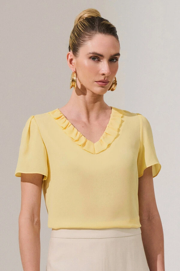 Blusa Decote V Babadinho