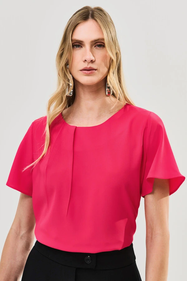 Blusa Decote Prega