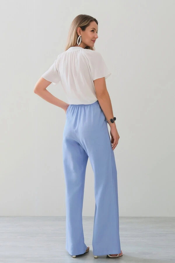 Blusa Manga Raglan Decote Lastex Laço