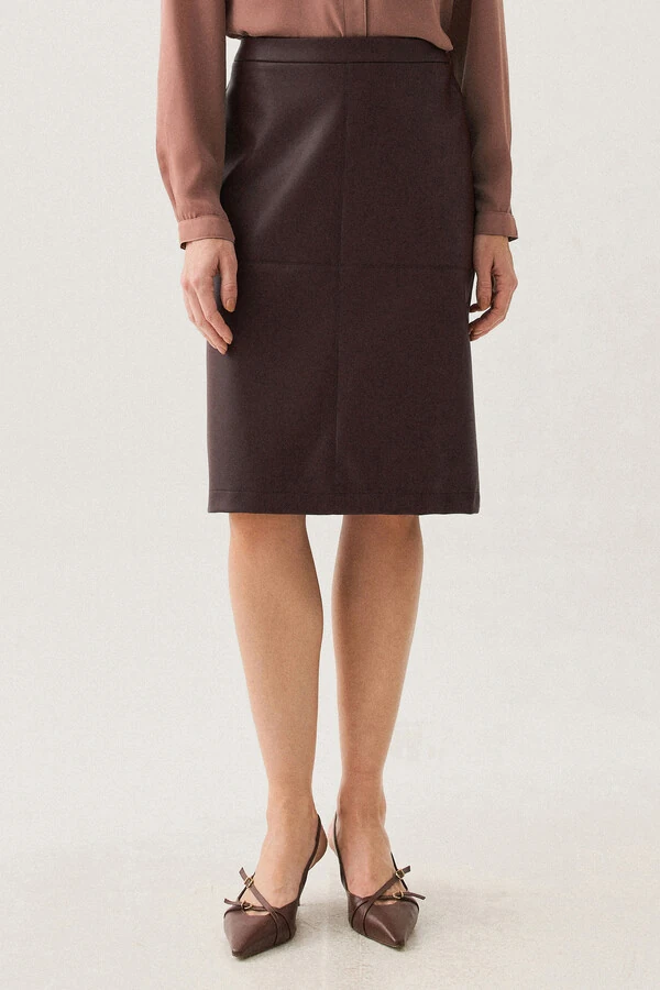 Saia de Couro Recortes