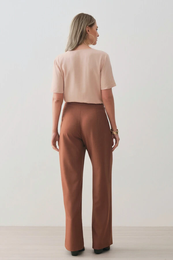 Blusa Decote V Abas