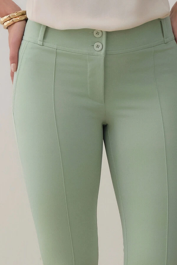 Calça Cigarrete de Alfaiataria Double Nervura