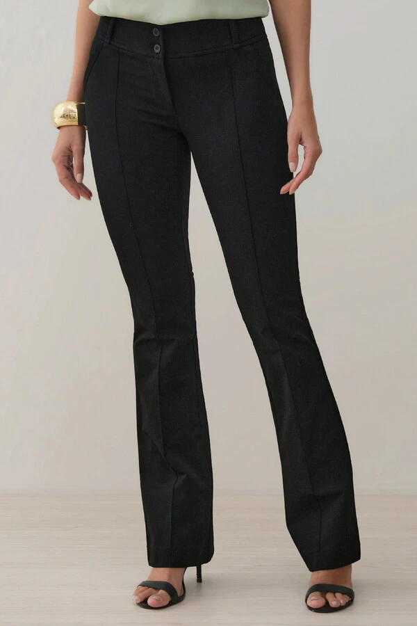 Calça Flare de Alfaiataria Double Nervura