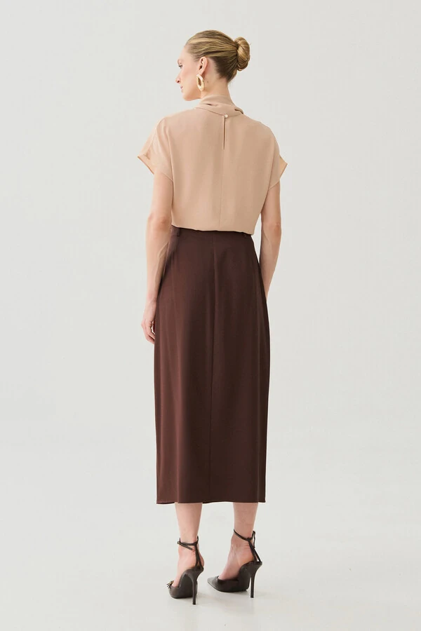 Blusa Manga Morcego Gola de Laço