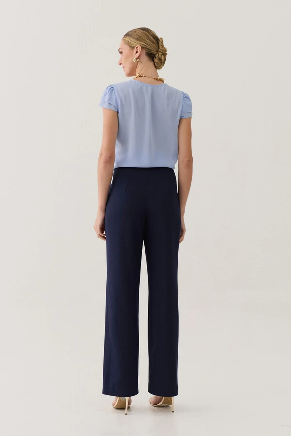 Blusa Manga Dupla Decote V