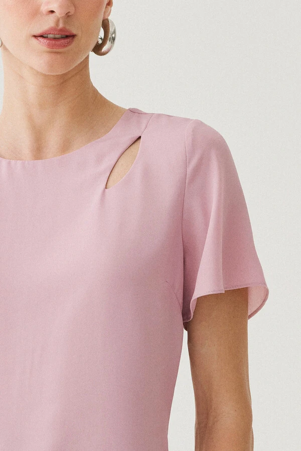 Blusa Assimétrica Dupla Ombro Cut Out