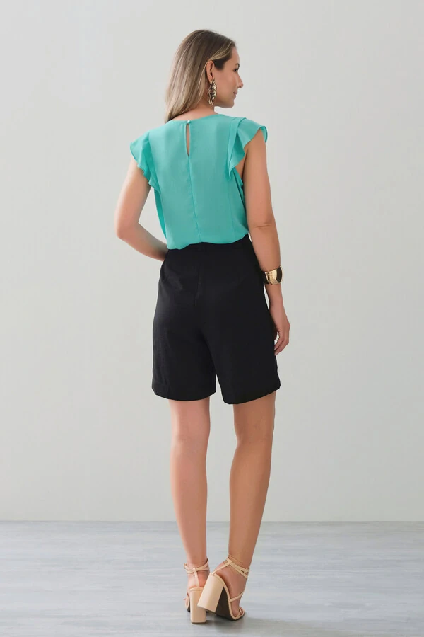 Regata Ombro Babado Prega