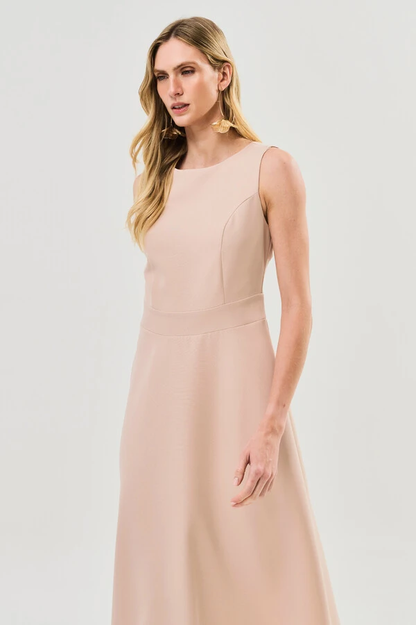 Vestido Midi Regata de Alfaiataria Recortes