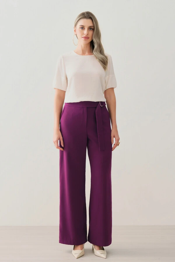 Blusa de Textura Listrada Manga Balonê