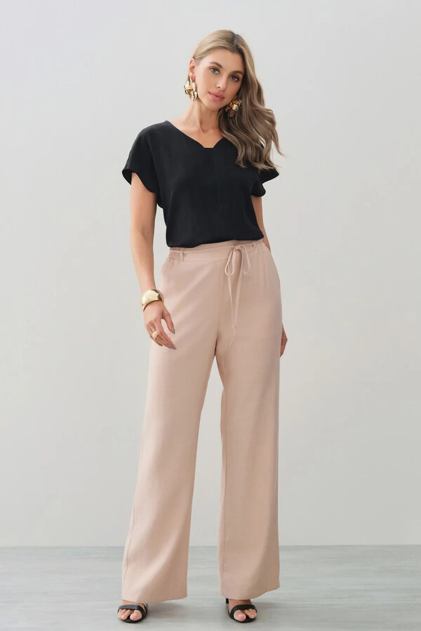 Blusa Manga Morcego Decote V Recorte