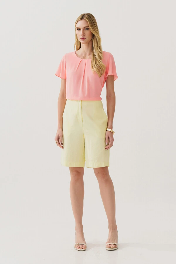 Blusa Decote Pregas