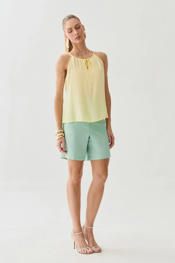 Alcinha Frente Única Decote Gota Laço