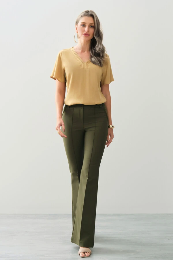 Calça flare double