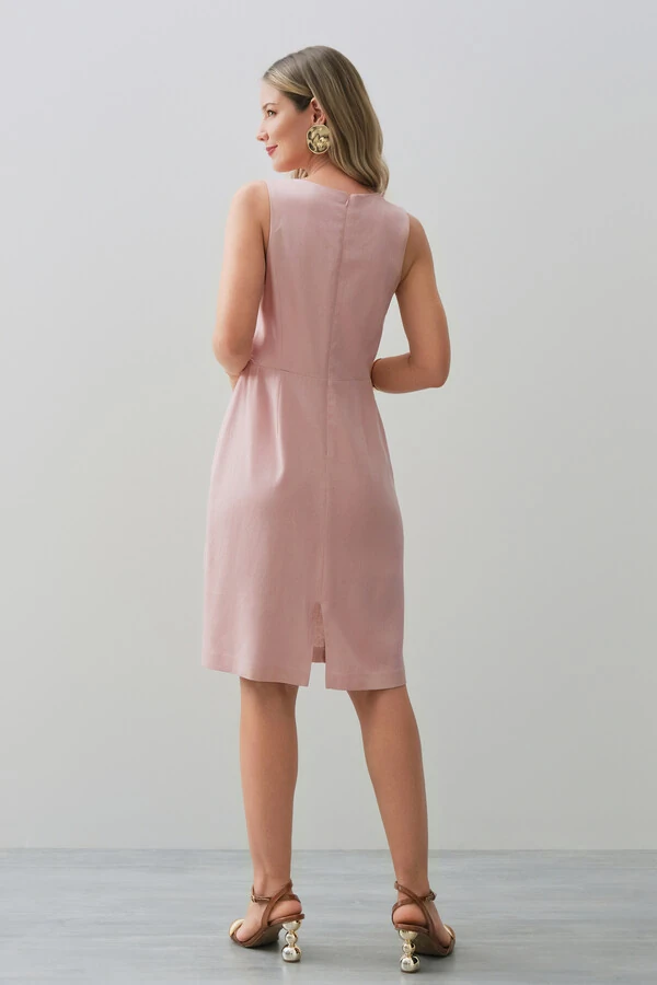 Vestido de Linho Recortes