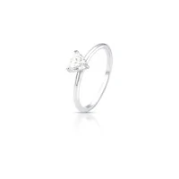 Anel solitário prata 925 MOISSANITE triângulo 5.0mm