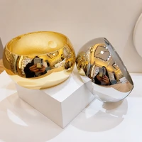 Pulseira bracelete dourado MAXI Feu liso